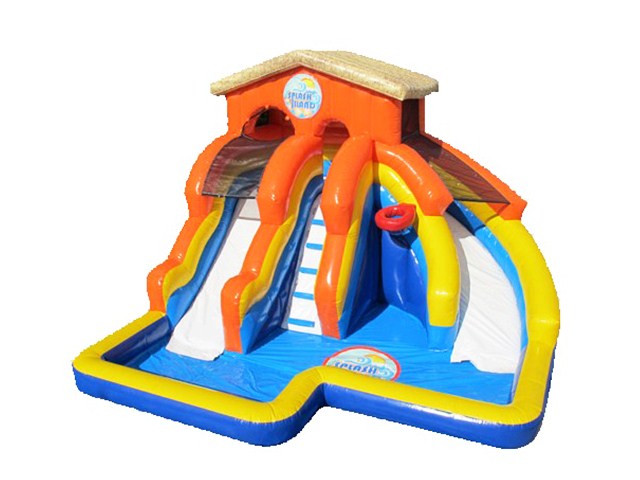 Outdoor Park Equipment , Inflatable Water Park With Climbing BY-AWP-088